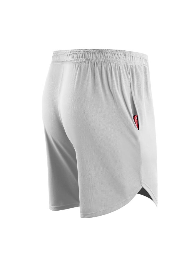 2-In-1 Compression Quick Dry Side Pocket Sportswear Shorts White  - Image 2