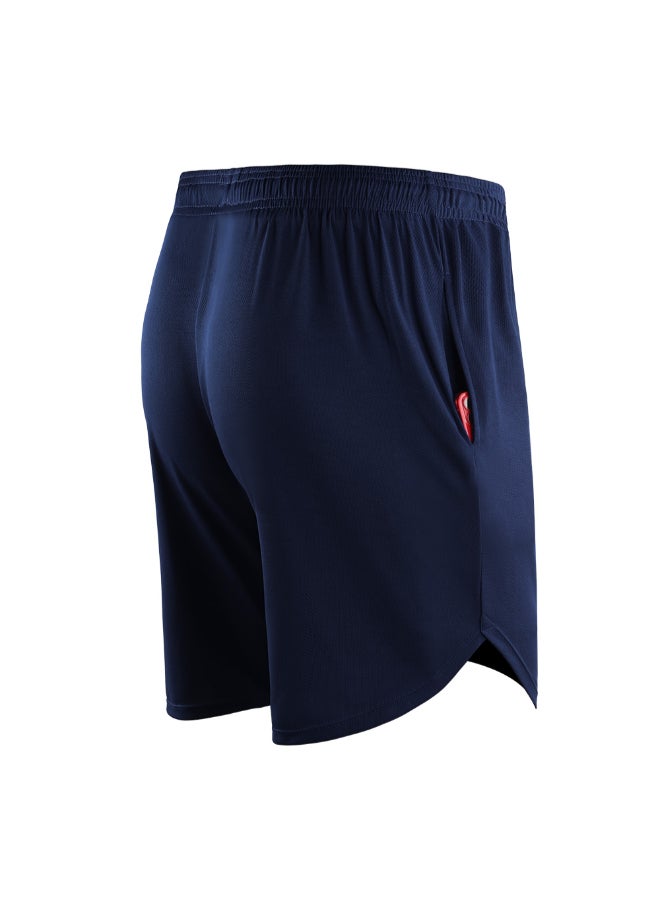 2-In-1 Compression Quick Dry Side Pocket Sportswear Shorts Blue - Image 3