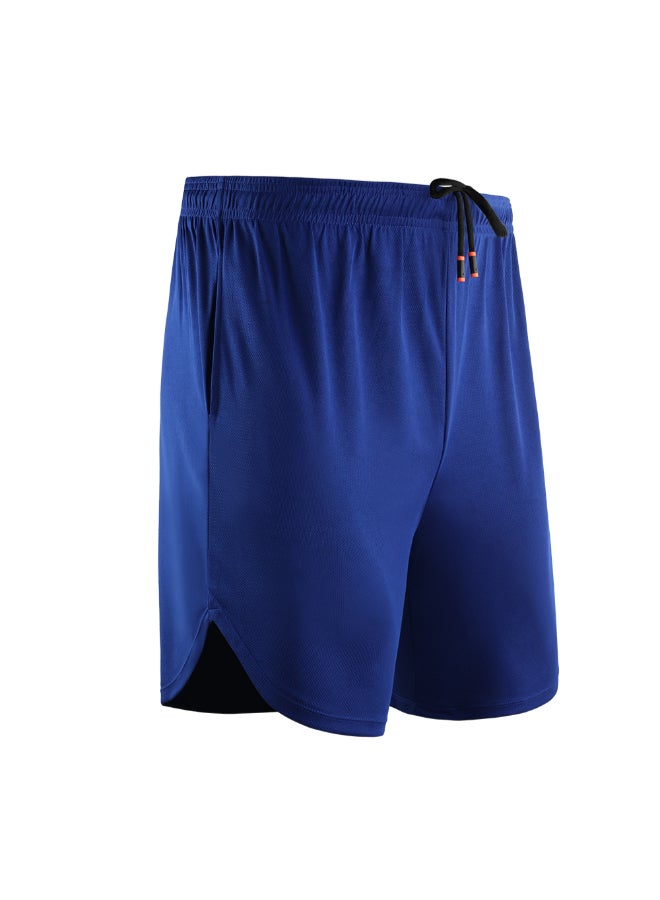 2-In-1 Compression Quick Dry Side Pocket Sportswear Shorts Blue - Image 1