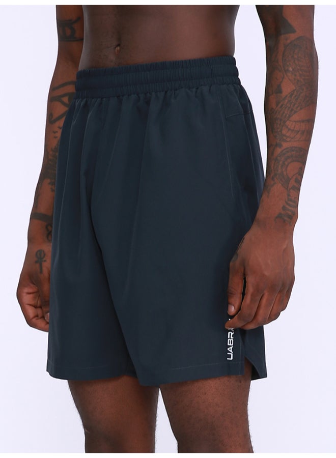 Elastic Waist Side Pocket Sportswear Shorts Grey - Image 3