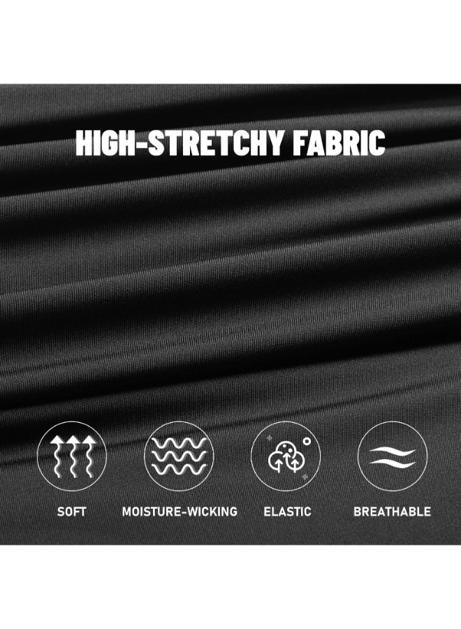 3-Piece Compression Quick Drying Workout Shorts Set Crow Black  - Image 2