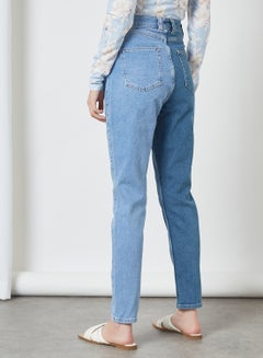 NA-KD Two Toned Jeans Blue  - Image 2