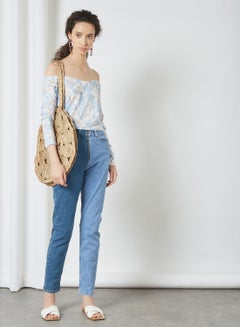 NA-KD Two Toned Jeans Blue  - Image 3