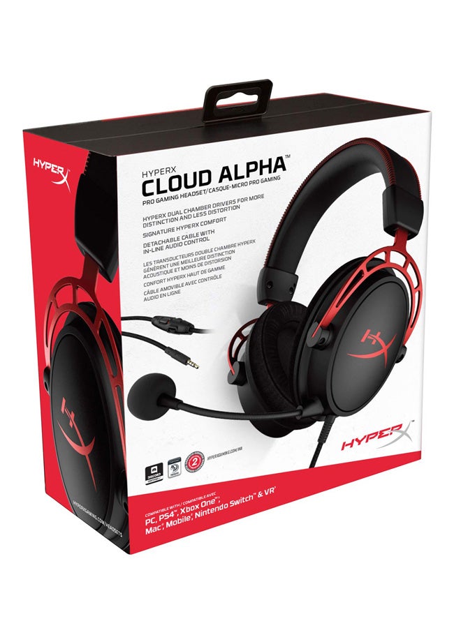 HYPERX - Cloud Alpha Gaming Headset For PS4/PS5/XOne/XSeries/NSwitch/PC - Image 1