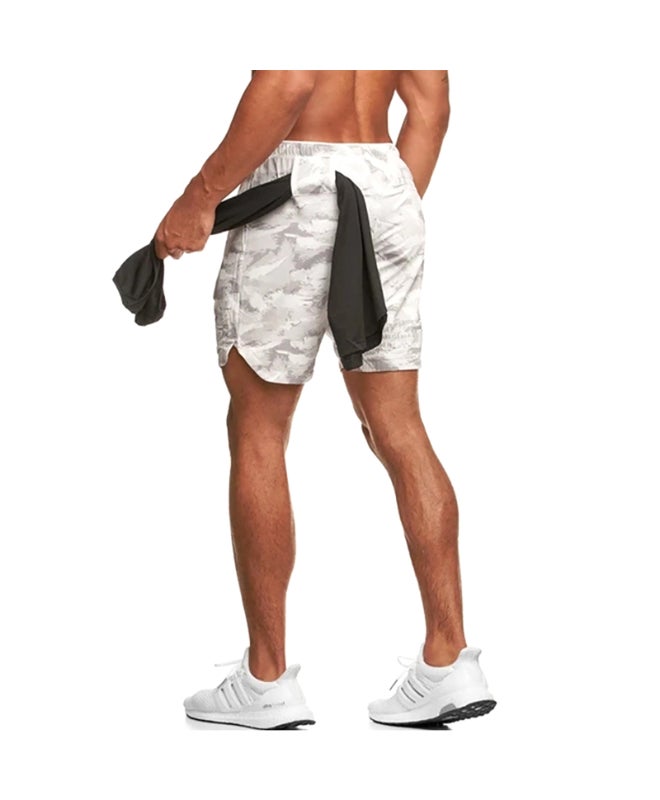 Breathable Gym Running Workout Activewear White  - Image 3