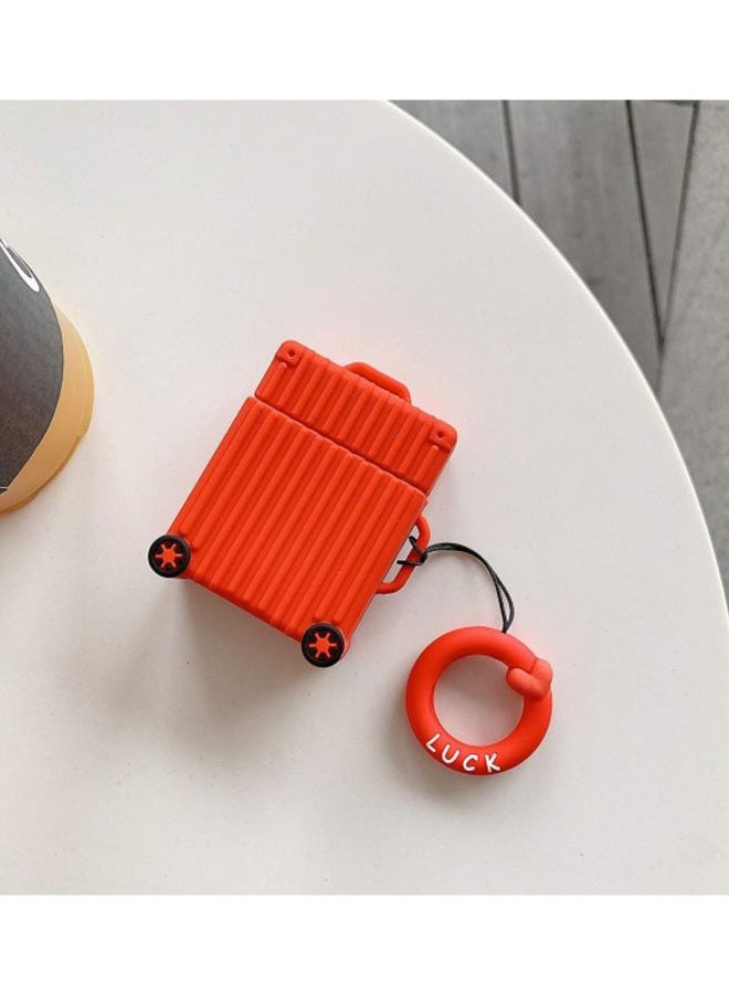 Ozone Protective Case For Apple AirPods 1/2 With Keychain Holder Orange/Black/White - Image 3