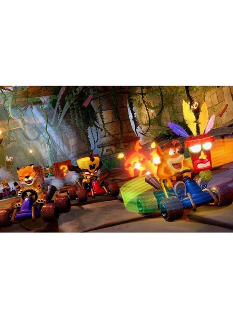سوني - مُجدد - جهاز ألعاب بلايستيشن 4 سليم بذاكرة سعة 500 جيجابايت مع لعبتين (لعبة ''CTR:Crash Team Racing'' ولعبة ''Red Dead Red emption II'') - Image 1
