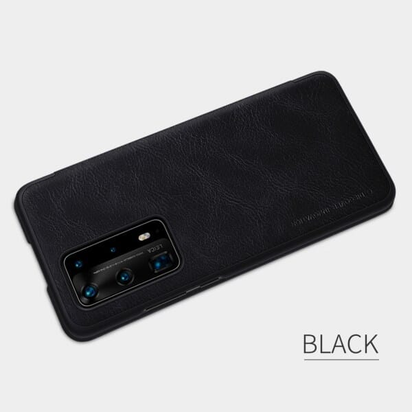 Nillkin Qin Flip Leather Case For Huawei P40 Pro Plus Black - Image 3