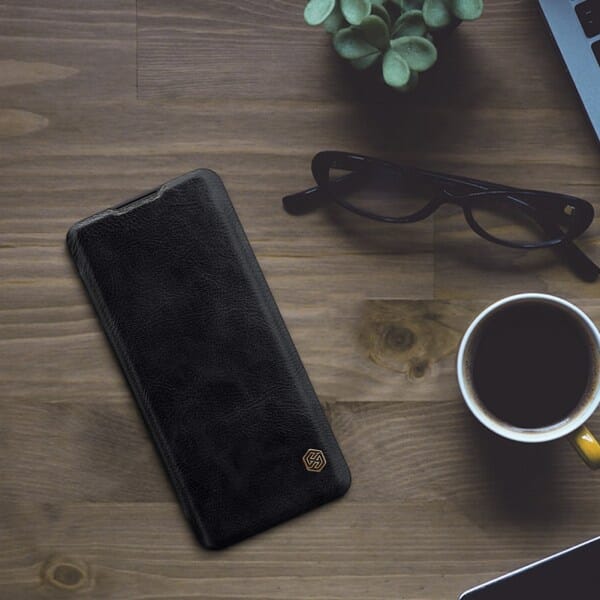 Nillkin Qin Flip Leather Case For Huawei P40 Pro Plus Black - Image 4