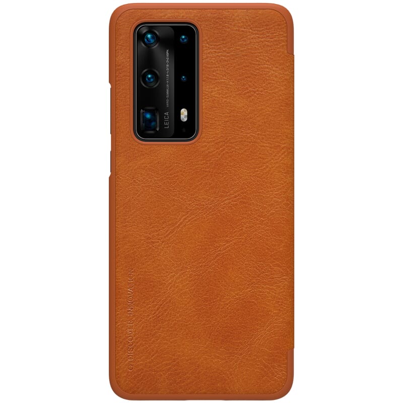 Nillkin Qin Flip Leather Case For Huawei P40 Pro Plus brown - Image 2