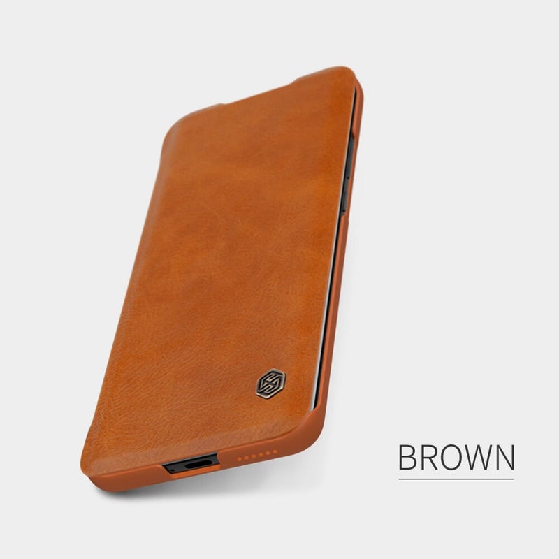 Nillkin Qin Flip Leather Case For Huawei P40 Pro Plus brown - Image 5