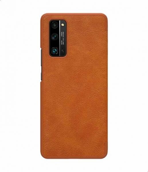 Nillkin Qin Flip Leather Case For Honor 30 Pro / 30 Pro Plus brown - Image 3