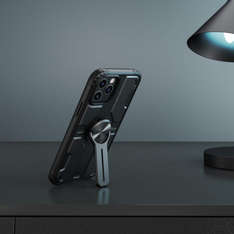 Nillkin Medley Case with Metal Kickstand For Apple iPhone 12 / 12 Pro blue - Image 3