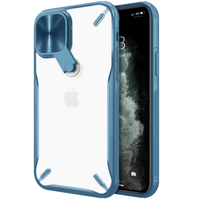 Nillkin Cyclops Case with a Camera Cover & Foldable Kickstand For Apple iPhone 12 Mini white blue  - Image 2