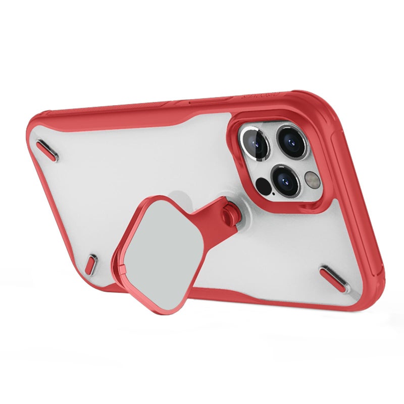 Nillkin - Cyclops Case with a Camera Cover & Foldable Kickstand For Apple iPhone 12 / 12 Pro white - Image 1