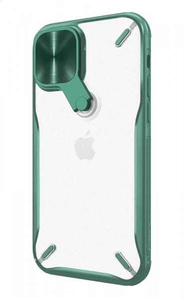 Nillkin Cyclops Case with a Camera Cover & Foldable Kickstand For Apple iPhone 12 / 12 Pro white  green - Image 2