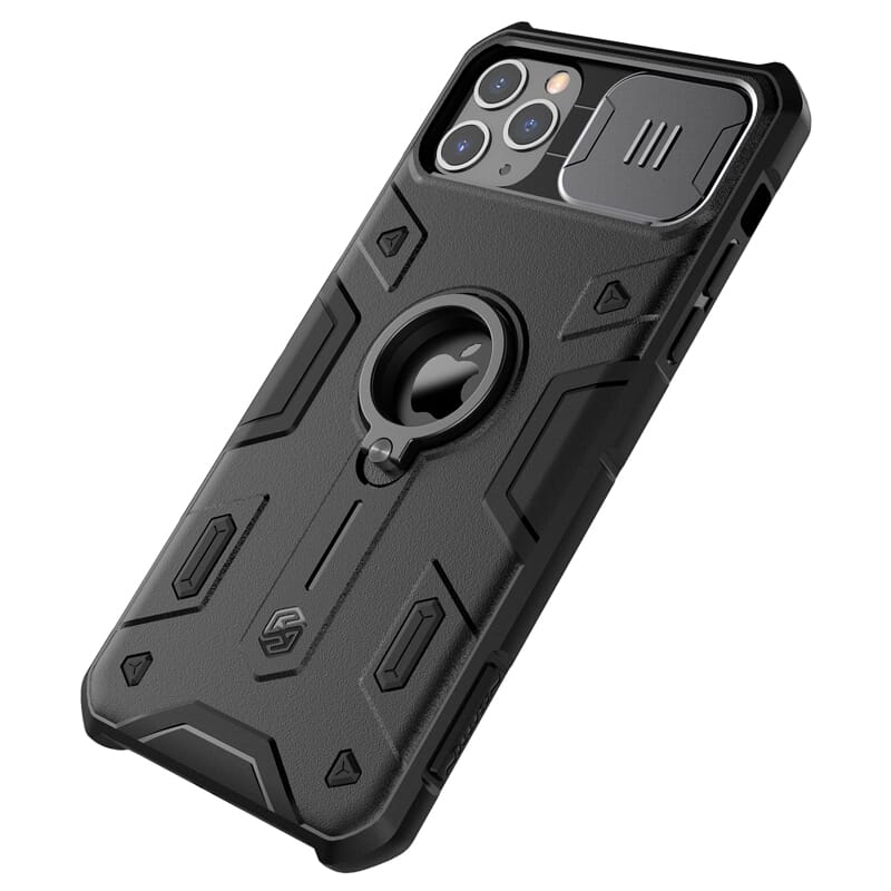 Nillkin CamShield Armor Case with Dazzling Metal Camera Cover For Apple iPhone 11 Pro Max Black - Image 4
