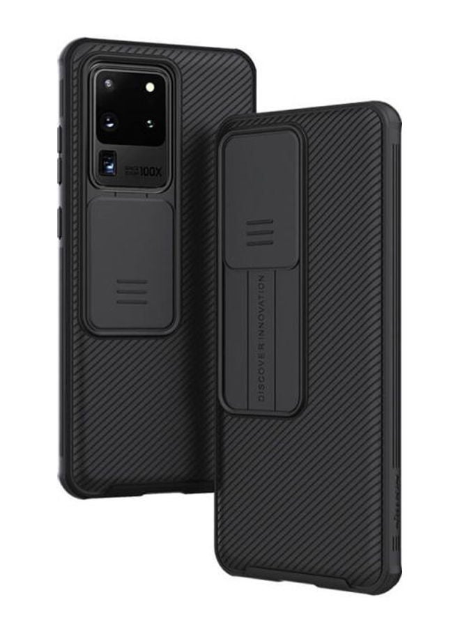 نيلكين غطاء حماية كام شيلد برو مع غطاء كاميرا منزلق لهاتف سامسونج جالاكسي S20 ألترا أسود - Image 1