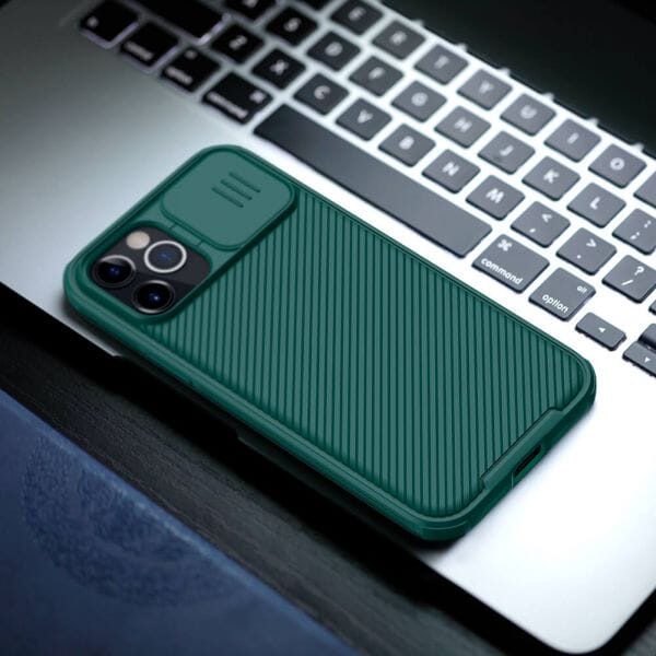 Nillkin CamShield Pro Case with Slide Camera Cover For Apple iPhone 12 / 12 Pro green - Image 4