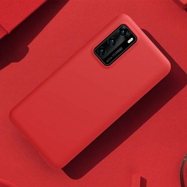 Nillkin Flex Pure Liquid Silicone Case For Huawei P40 Red - Image 4