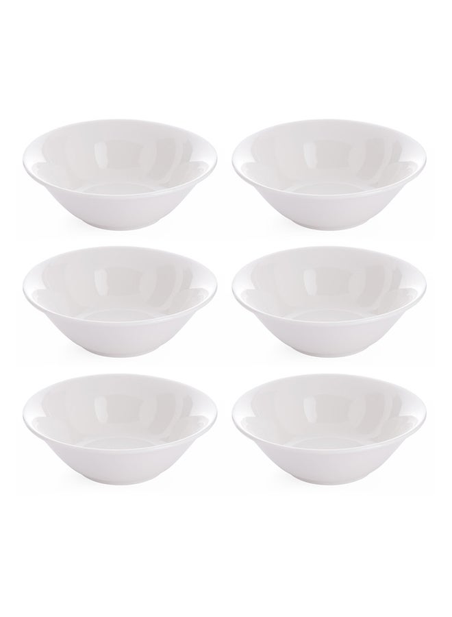 Dove 6-Piece Bowl Set White/Red 7inch - Image 1