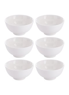 Dove 6-Piece Bowl Set White/Red 5.5inch  - Image 2