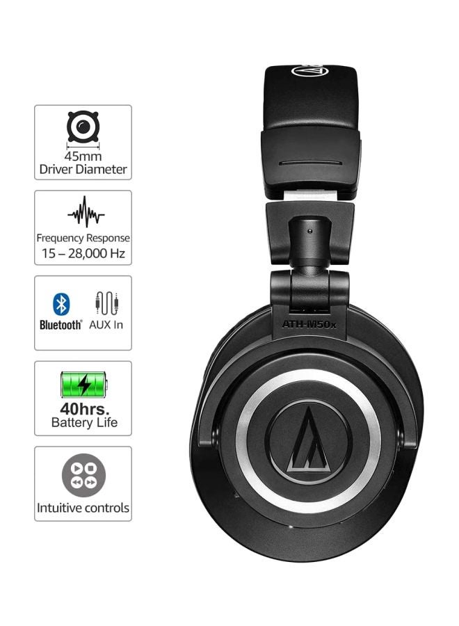 audio-technica Wireless Bluetooth Over-Ear Headphones Black - Image 5