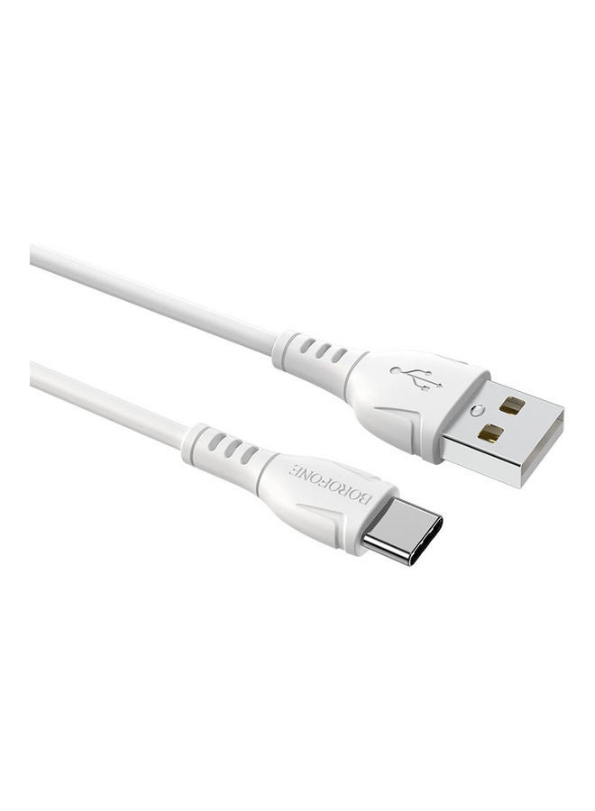 BOROFONE USB To Type C Charging Cable White - Image 1