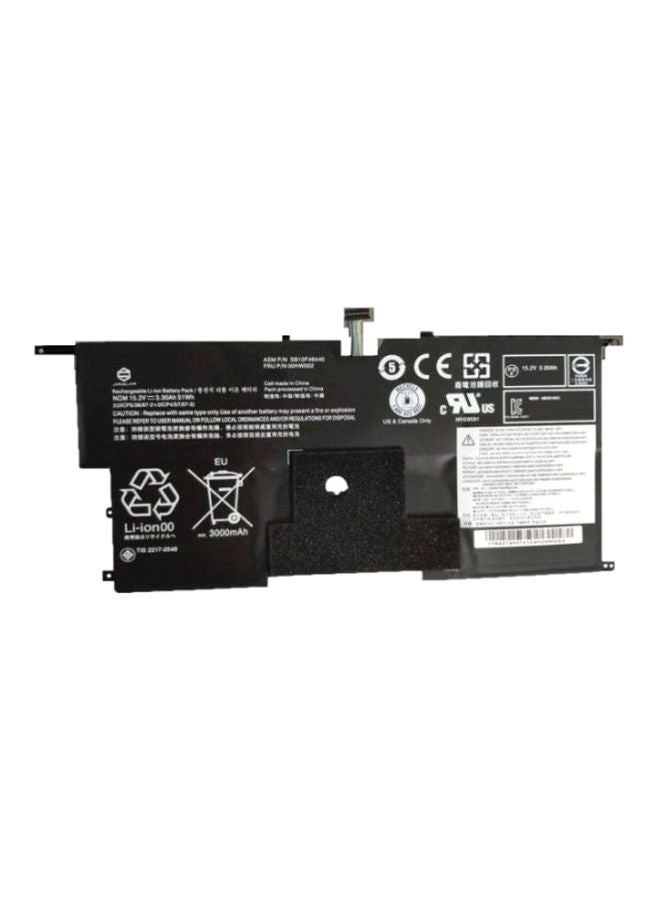 Lenovo 30000.0 mAh 30000 mAh Replacement Battery For Lenovo ThinkPad X1 Carbon Gen 3 Ultrabook Black - Image 1