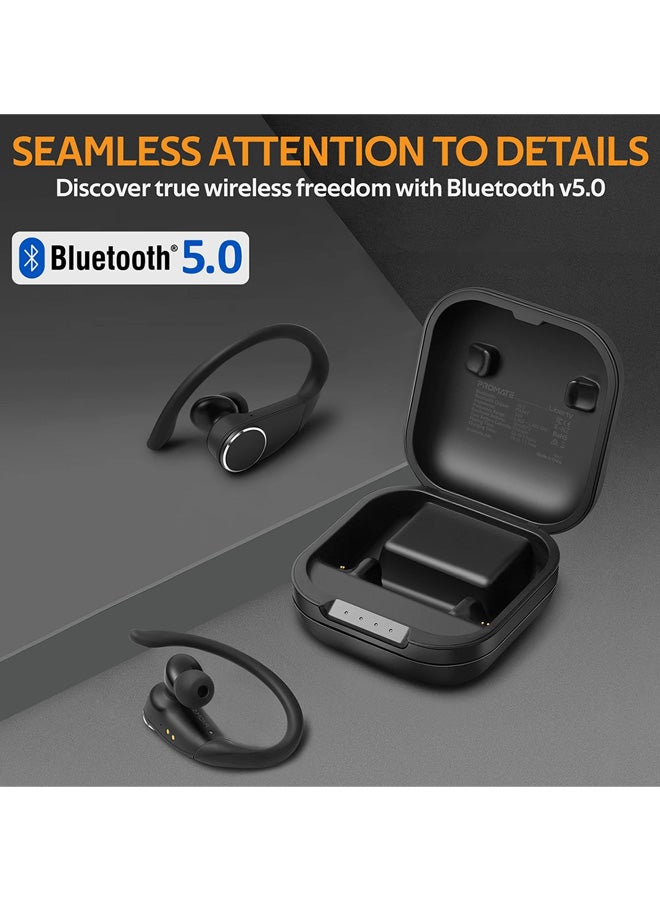 PROMATE TWS True Bluetooth Wireless In-Ear Headphones With Charging Case Black  - Image 2