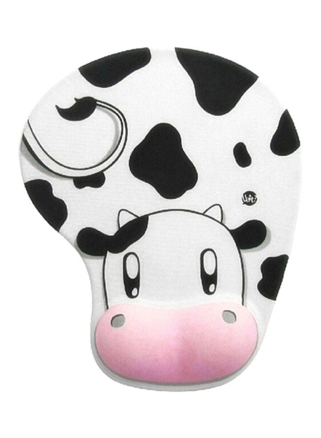 Beauenty Anti-Slip Cute Cow Mouse Pad White/Black/Pink - Image 1