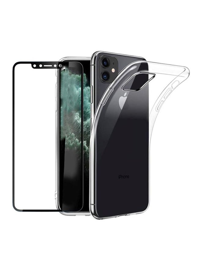 MARGOUN Protective Case Cover With 3D Screen Protector For Apple iPhone 11 Pro Clear - Image 1