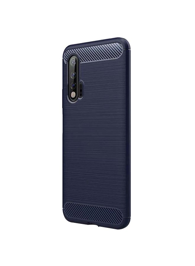 Ozone Carbon Brushed Texture Slim Ultra-Thin Lightweight Flexible Protective Cover For Huawei Nova 6 Blue - Image 1