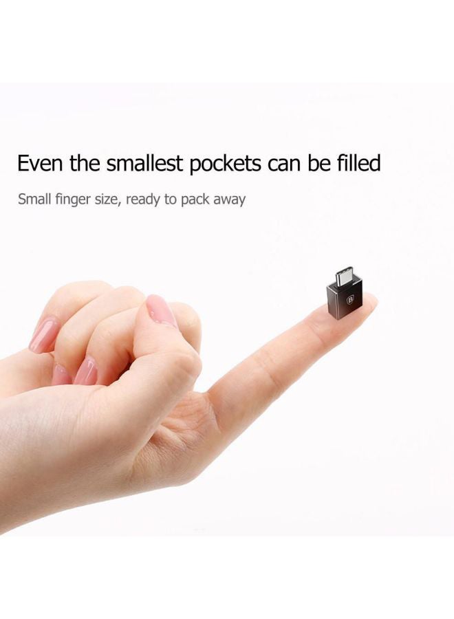 Baseus USB Female To Type C Male Adapter OTG Converter For Huawei Mate 20 Black - Image 5