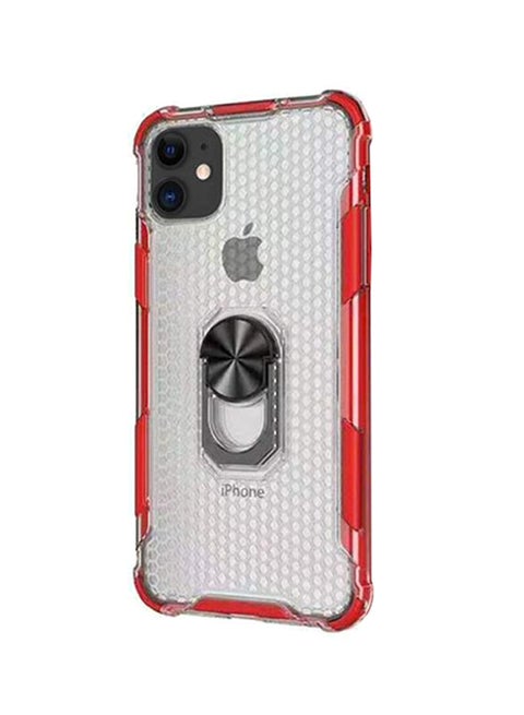 Protective Case Cover For Apple iPhone 11 Red/Clear