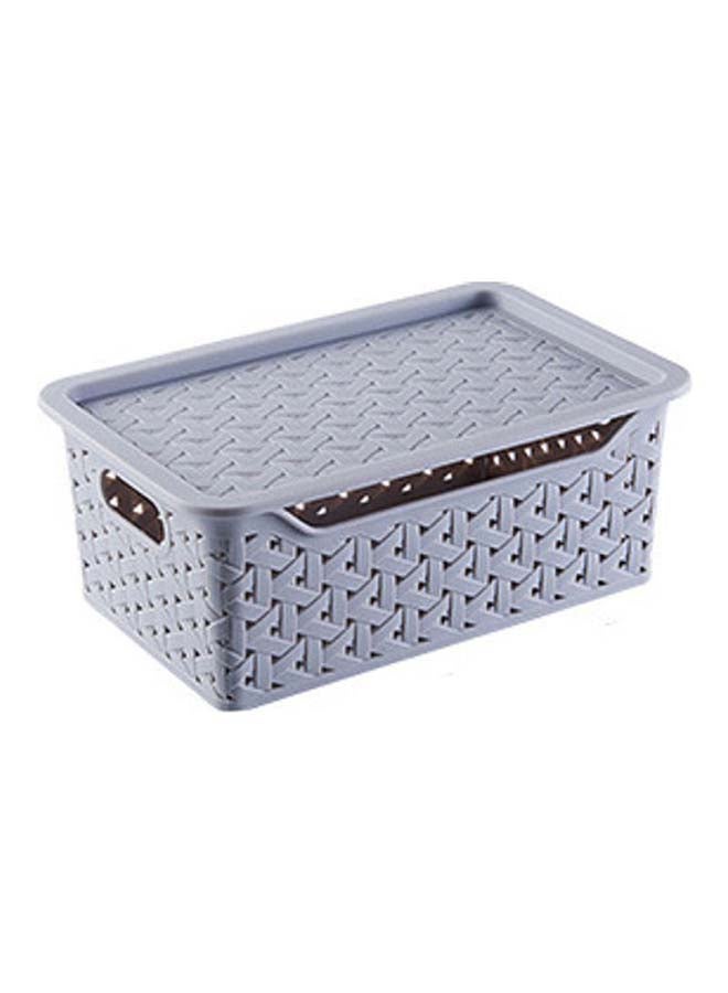 fashionhome Multi Functional Plastic Organizer Storage Box Grey 25.6 x 16.7 x 10.4cm - Image 1