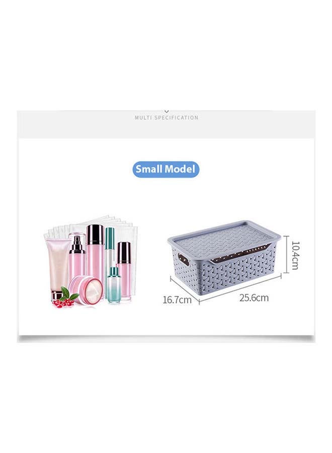 fashionhome Multi Functional Plastic Organizer Storage Box Grey 25.6 x 16.7 x 10.4cm - Image 2