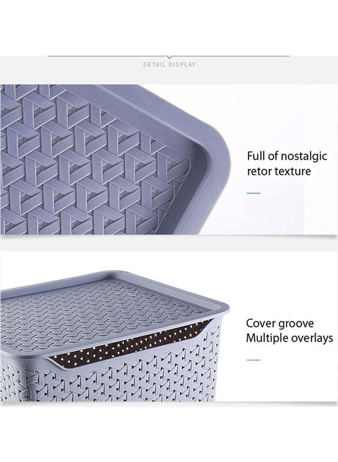 fashionhome Multi Functional Plastic Organizer Storage Box Grey 25.6 x 16.7 x 10.4cm - Image 3