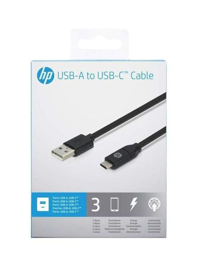 إتش بي - كابل شحن من منفذ USB C إلى USB A لنسخ البيانات أسود - Image 1