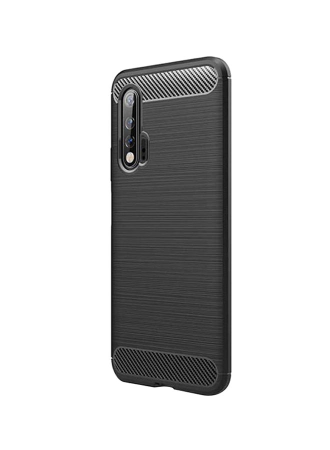 Ozone Carbon Brushed Texture Slim Ultra-Thin Lightweight Flexible Protective Cover For Huawei Nova 6 Black - Image 1