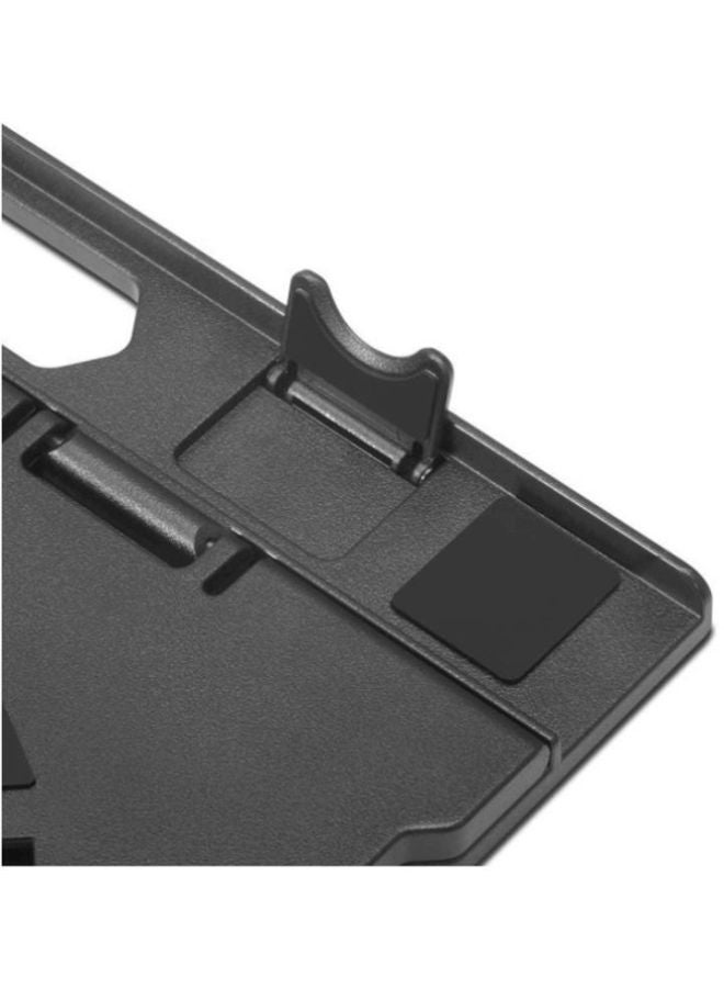 Lenovo - 2-In-1 Laptop Stand, Support for Laptops Up to 15", Ergonomic Design With 10 Adjustable Tilt Angles, Additional Cellphone Stand, Foldable to Flat Black - Image 1