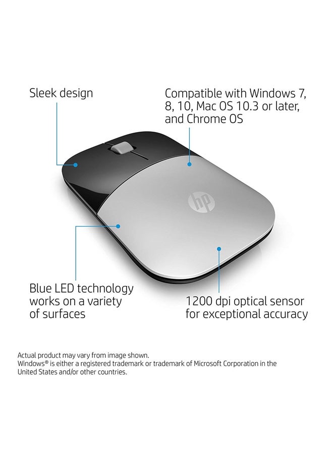 HP Z3700 Wireless Mouse Silver/Black  - Image 5