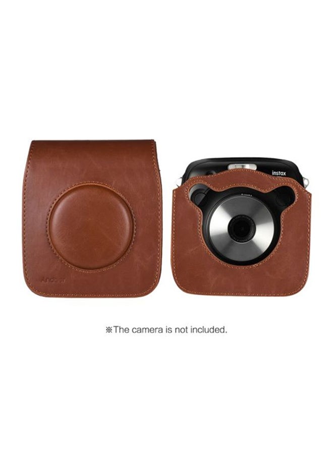 ANDOER Protective Camera Case With Shoulder Strap For Fujifilm Instax SQ10 Brown  - Image 5