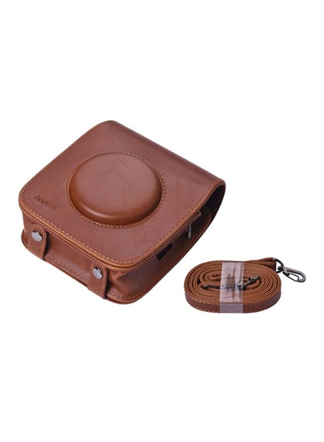 ANDOER Protective Camera Case With Shoulder Strap For Fujifilm Instax SQ10 Brown  - Image 1