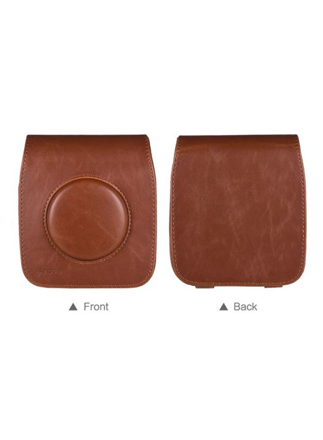 ANDOER Protective Camera Case With Shoulder Strap For Fujifilm Instax SQ10 Brown  - Image 2