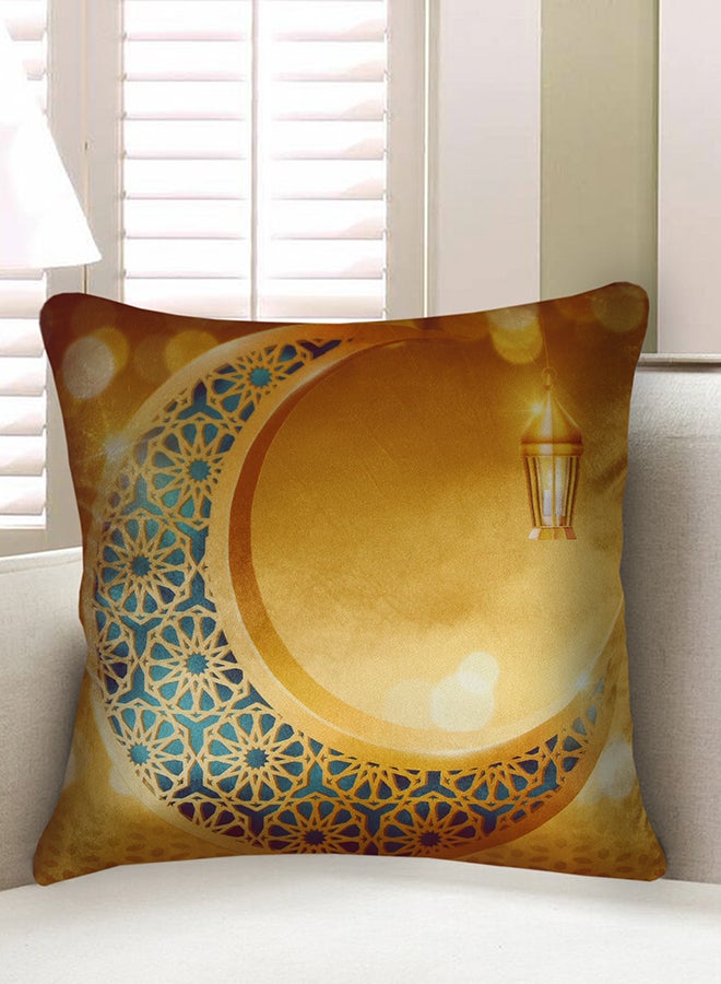 Vellato Ramadan Kareem Printed Velvet Cushion Cover Multicolour 45 x 45cm - Image 3