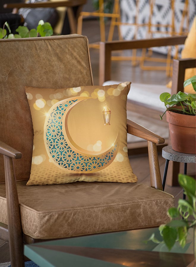 Vellato Ramadan Kareem Printed Velvet Cushion Cover Multicolour 45 x 45cm - Image 5