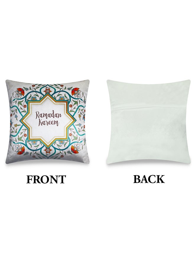 فيلاتو غطاء وسادة ديكور مخملي بطبعة "رمضان كريم" متعدد الألوان 45 x 45سم - Image 4
