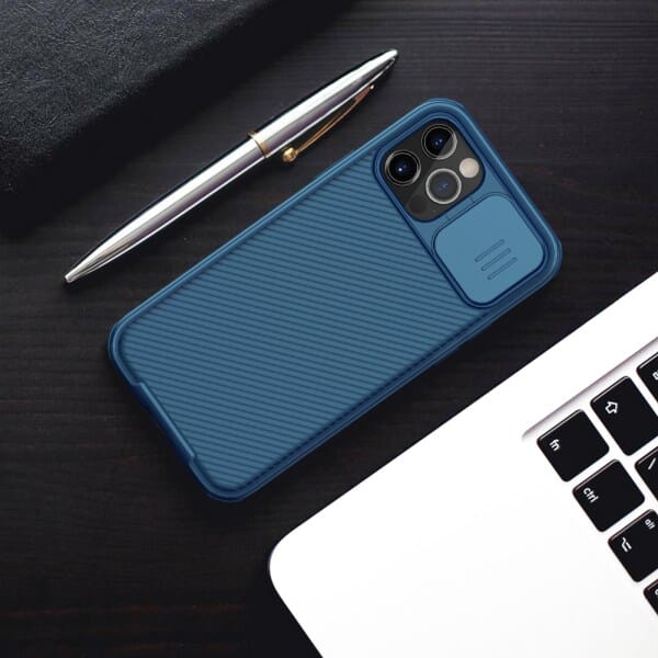 Nillkin CamShield Pro Case with Slide Camera Cover For Apple iPhone 12 / 12 Pro blue - Image 2