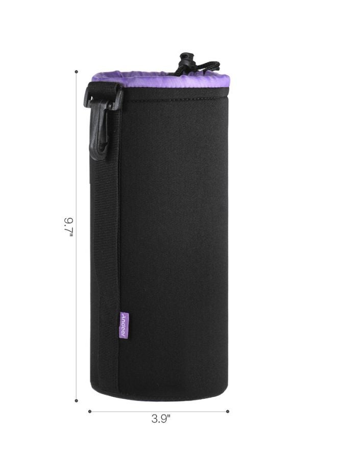 ANDOER Water-Resistant Protective Bag Case Protector For DSLR Lens Black/Purple  - Image 2